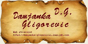 Damjanka Gligorević vizit kartica